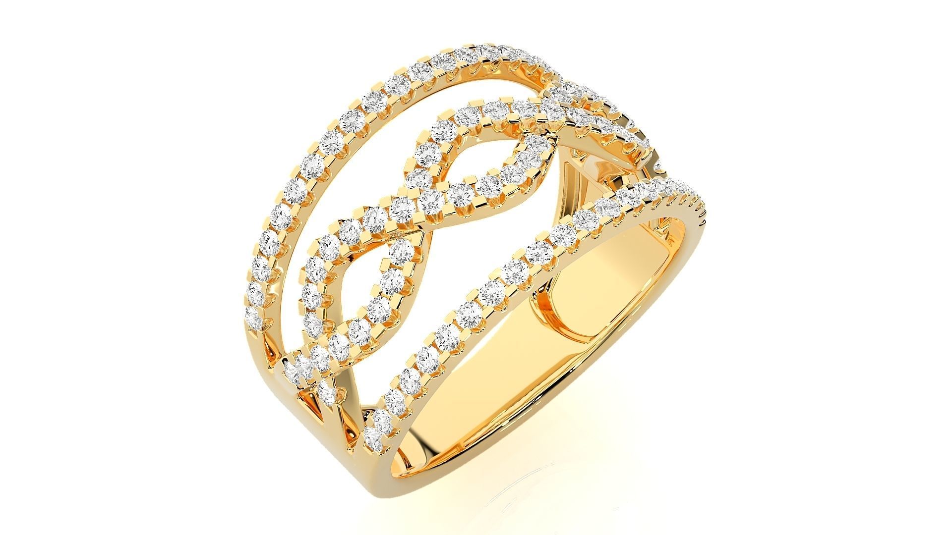 Dual Infinity Cocktail Ring 3dm stl renders details 3D print model_10