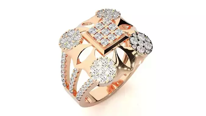 High Jewelry Grooms Gents Mens Cocktail ring 3dm stl renders 3D print model