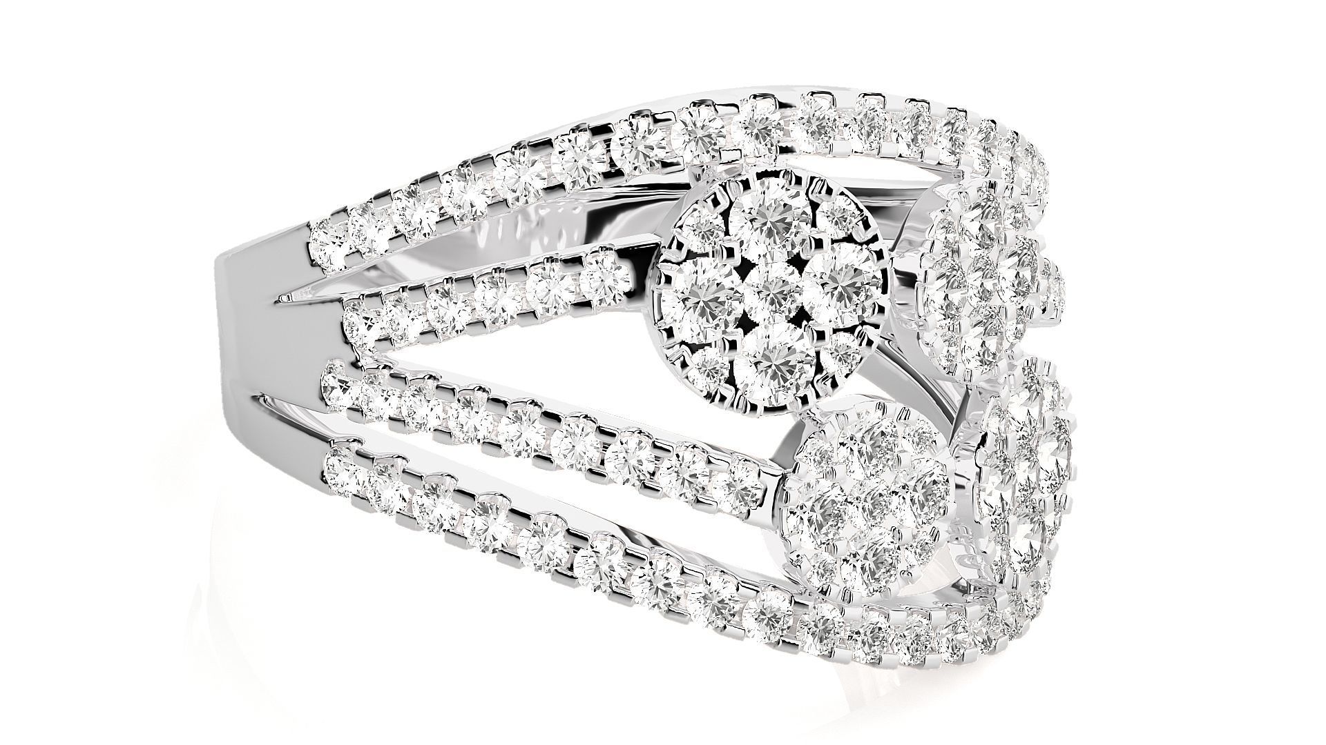 High Jewelry Diamond Cocktail 3dm stl renders details 3D print model_6