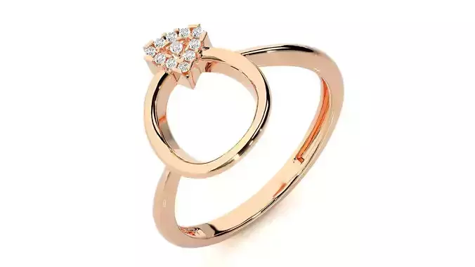 Ring in a Ring Light wt cocktail Ring 3dm stl renders 