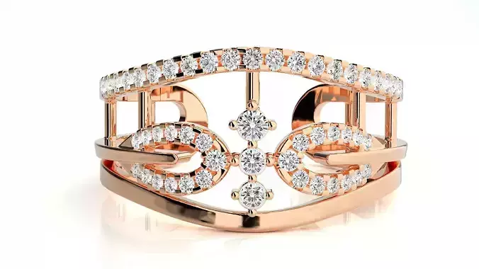 Cocktail Ring 3dm stl renders details 