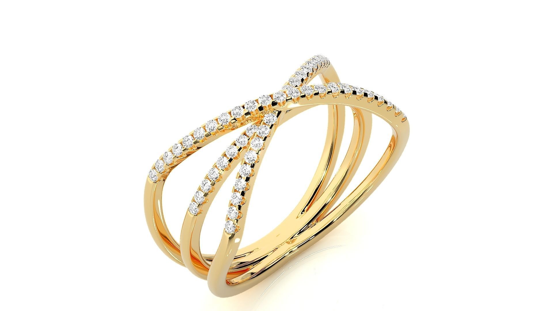 3 Wire Rim Cocktail Ring 3dm stl renders details 3D print model_9