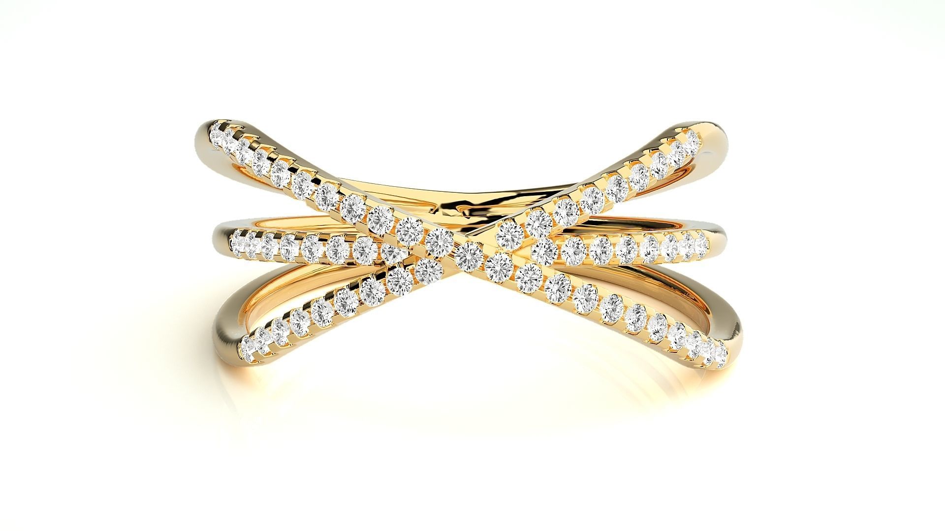 3 Wire Rim Cocktail Ring 3dm stl renders details 3D print model_7