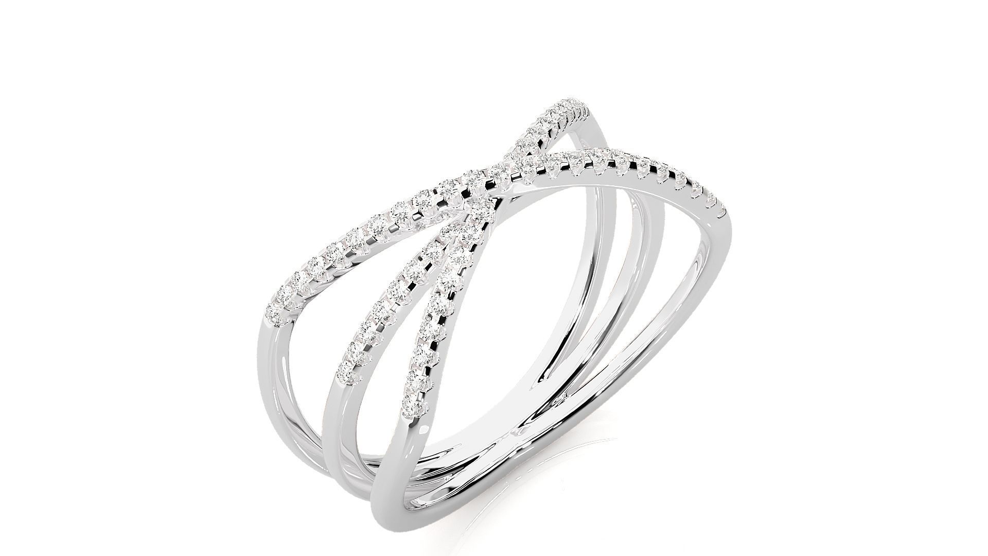 3 Wire Rim Cocktail Ring 3dm stl renders details 3D print model_6