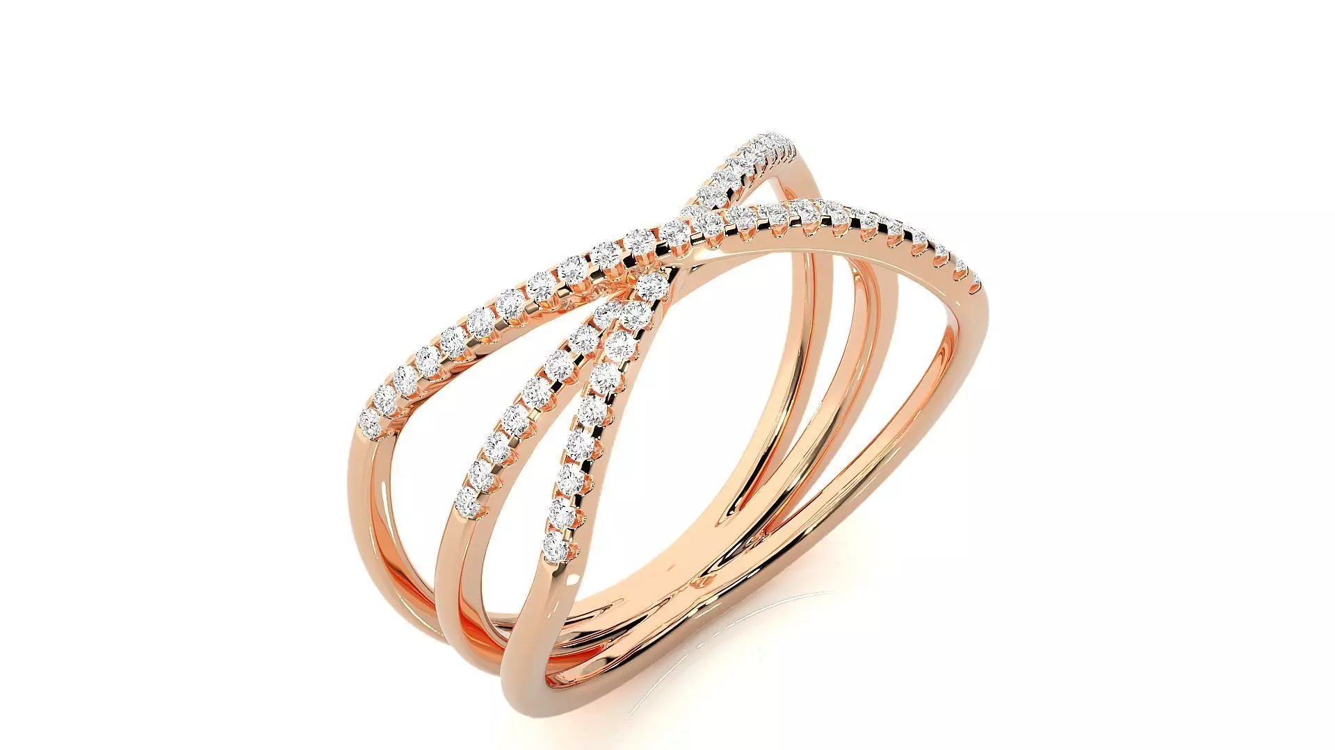 3 Wire Rim Cocktail Ring 3dm stl renders details 3D print model_0