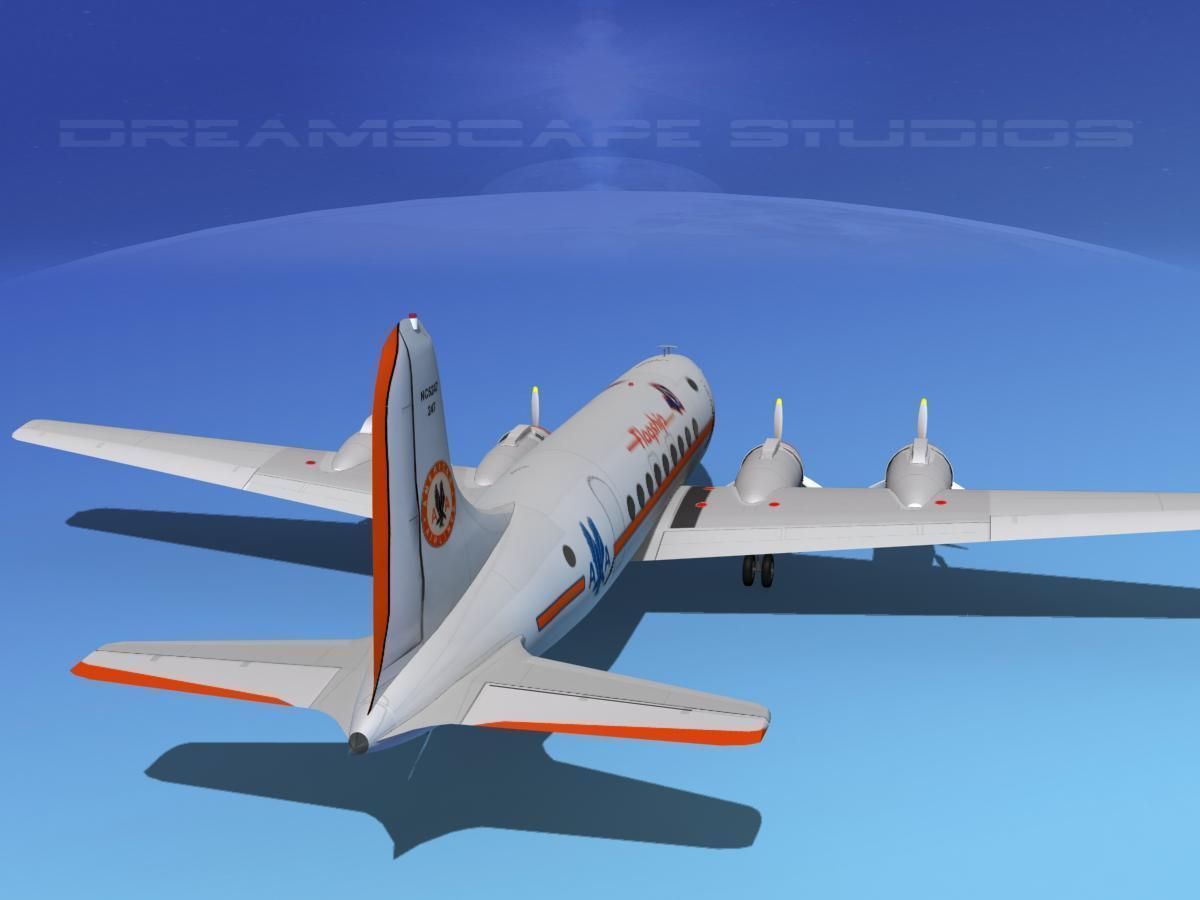 Douglas DC-4 American Airlines 3D model_7