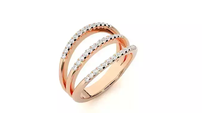 3 Wire Rim Cocktail Ring 3dm stl renders details 3D print model