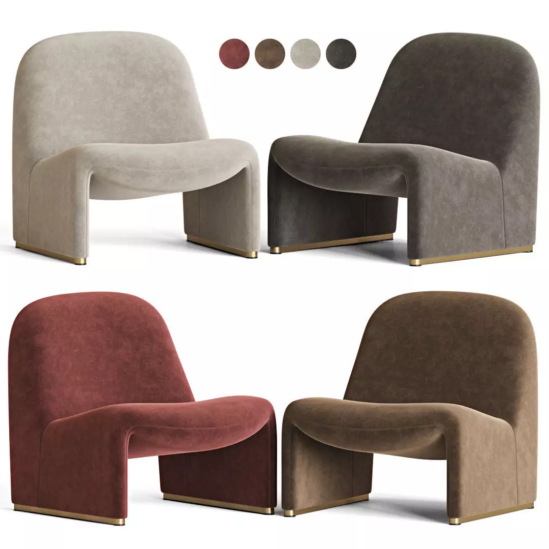 Boucle Alky Lounge Chair Giancarlo Piretti 3D model
