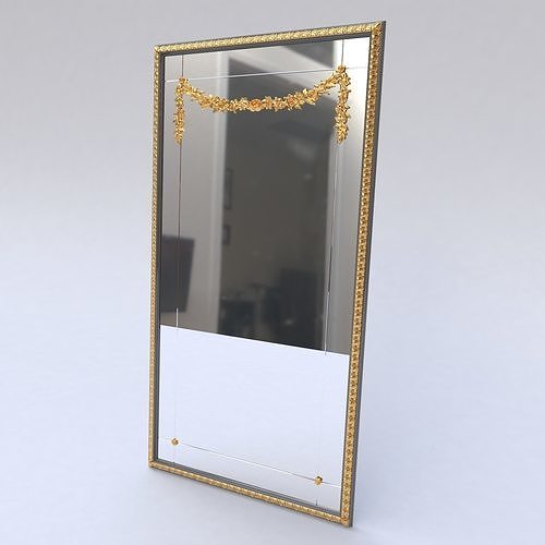 mirror with gold leaf 3D model