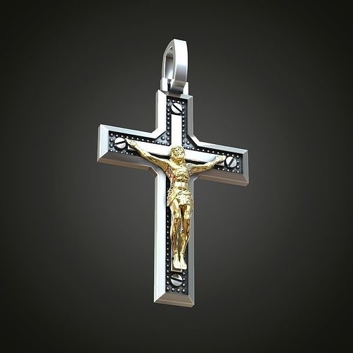 Cross Christian Jesus crucifixion screws  3D print model