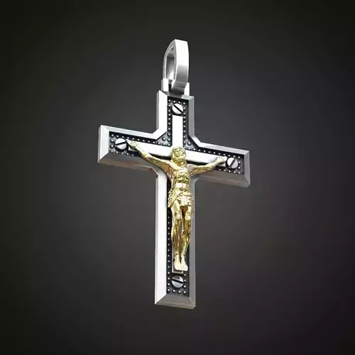 Cross Christian Jesus crucifixion screws  3D print model