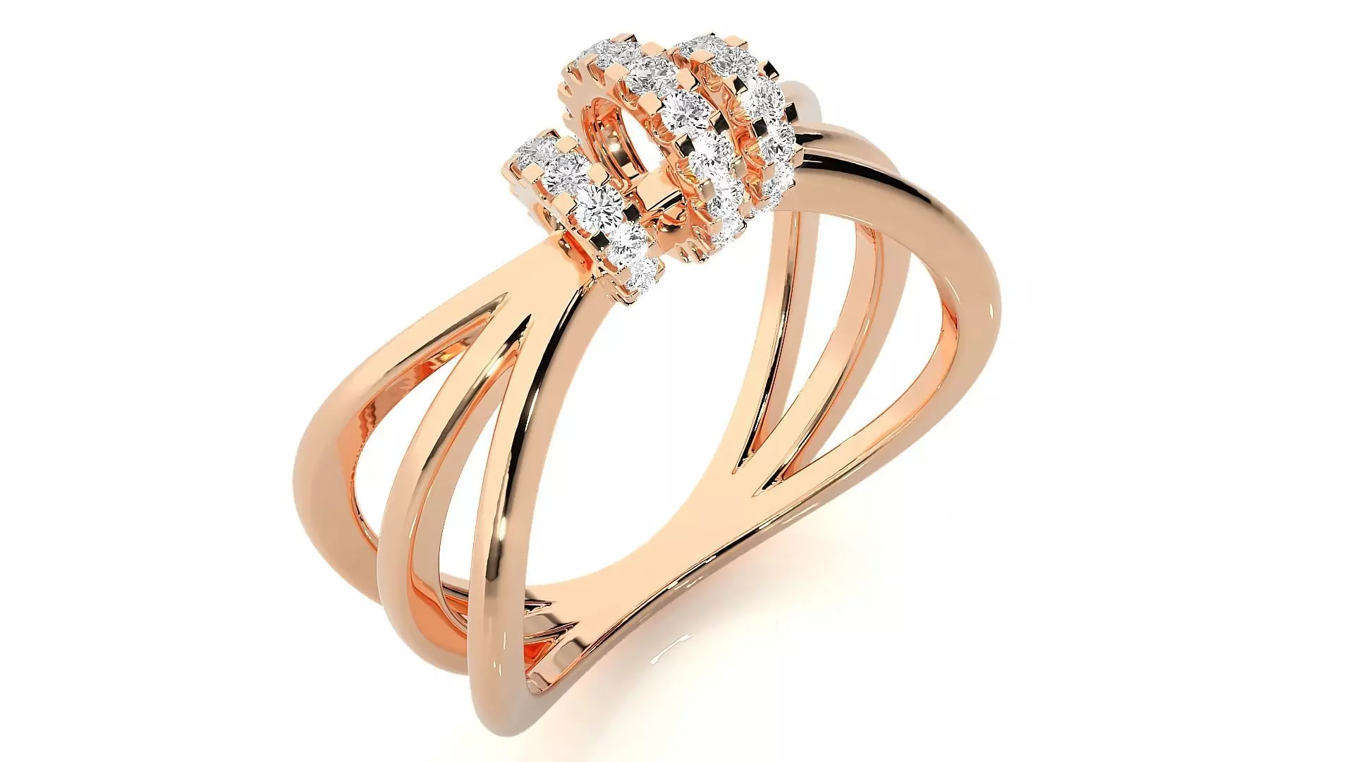 Wire High Jewelry Cocktail Ring 3dm stl renders details 3D print model