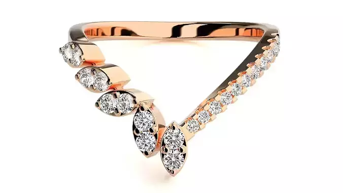 High Jewelry Curved Cocktail 3dm stl renders details 3D print model