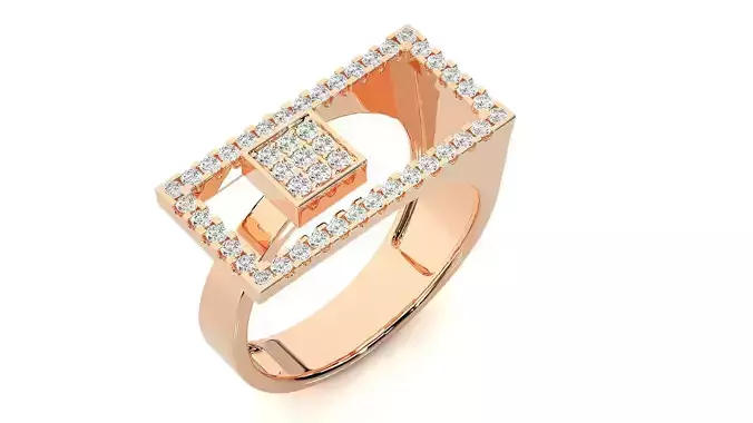 High Jewelry Cocktail Ring 3dm stl renders details 