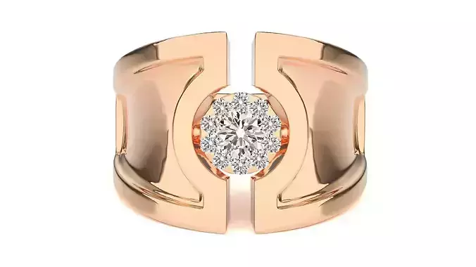 High Jewelry Grooms Gents Mens Cocktail ring 3dm stl renders 3D print model