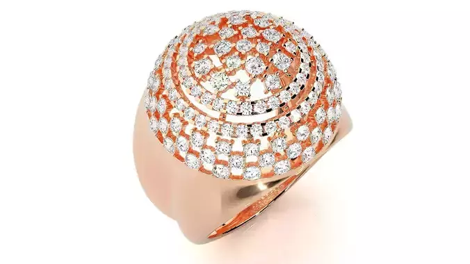 Stars Cluster Cocktail Diamond Ring 3dm stl renders details  3D print model