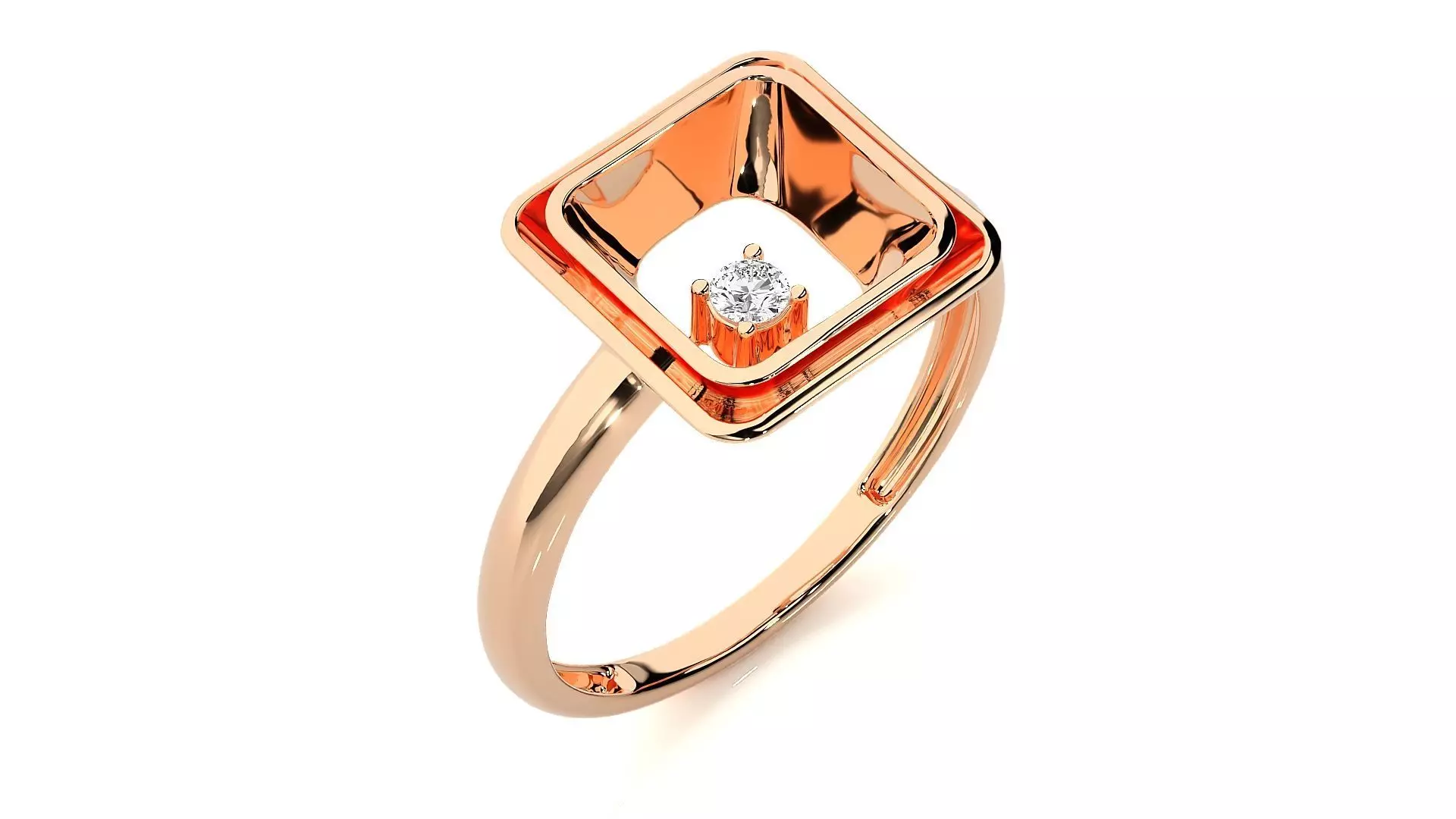 Hollow Star Italian Ring 3dm stl renders details 3D print model