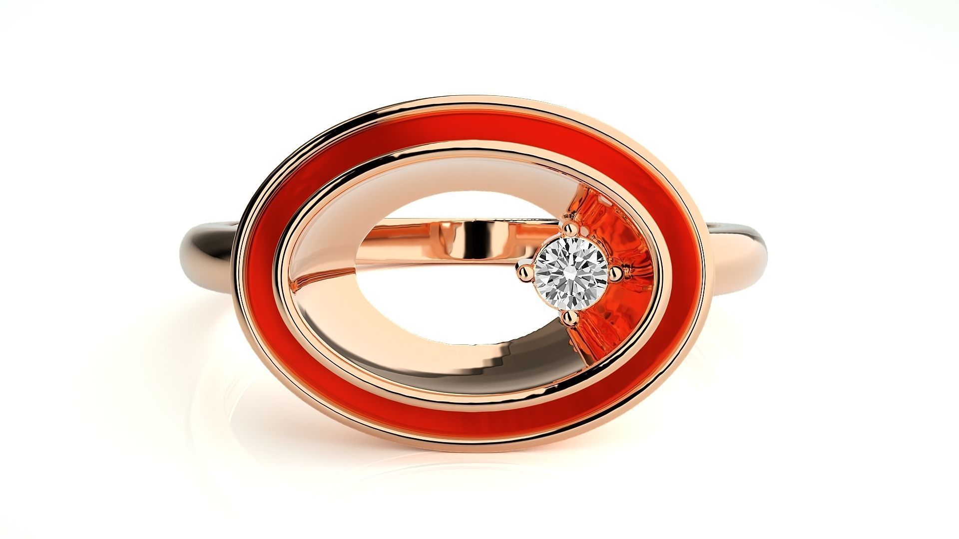 Star and orbit Italian Ring 3dm stl renders details  3D print model_1