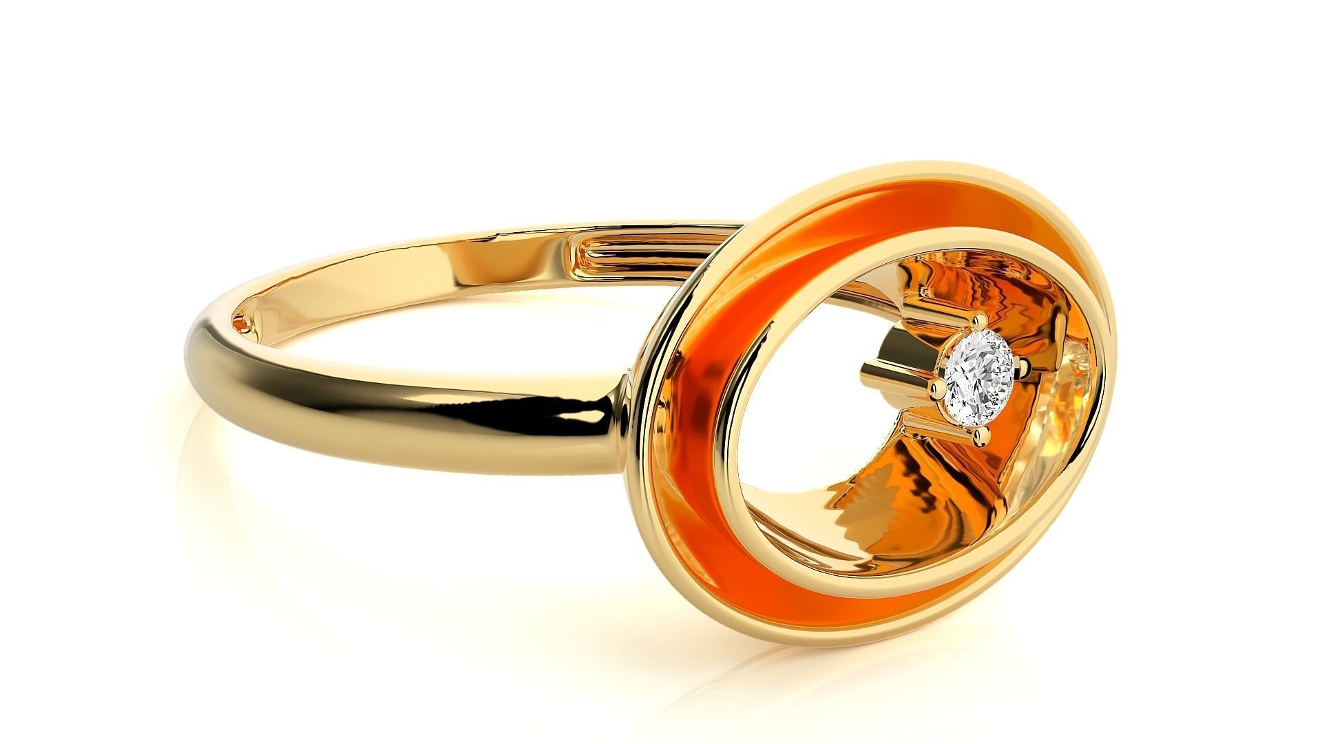 Star and orbit Italian Ring 3dm stl renders details  3D print model_9