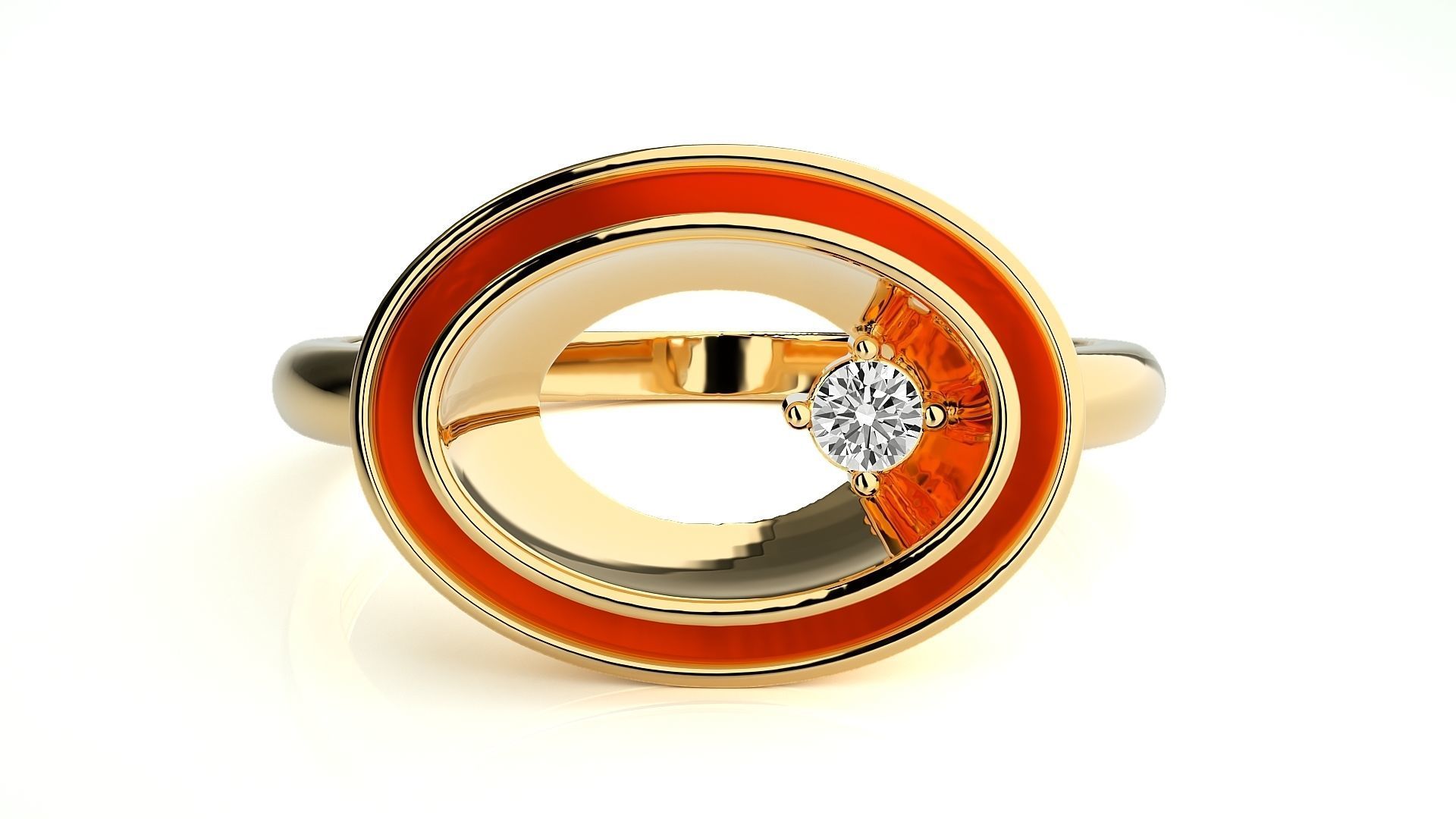 Star and orbit Italian Ring 3dm stl renders details  3D print model_8