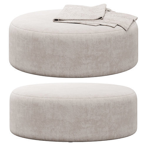 Folk pouf collection by noo ma 3D model 7