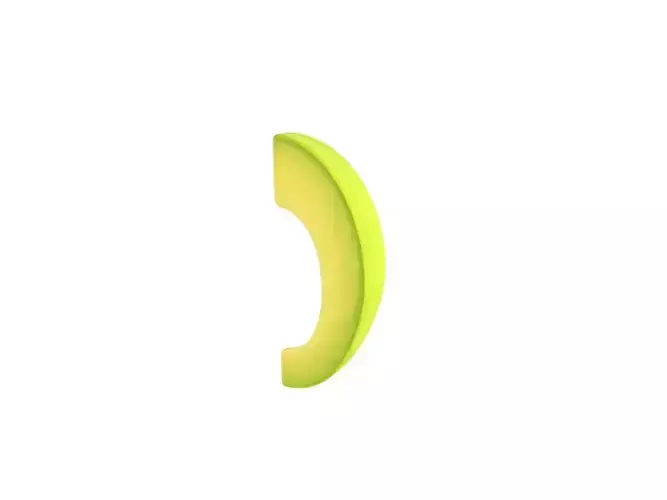 Avocado Slice Low-poly 3D model