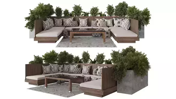 Backyard and Landscape Furniture Dining Zone Set