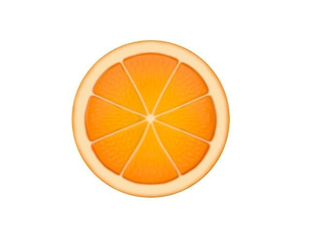 Orange Slice Low-poly 3D model 6
