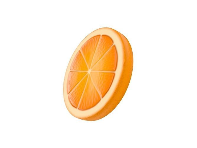 Orange Slice Low-poly 3D model 5