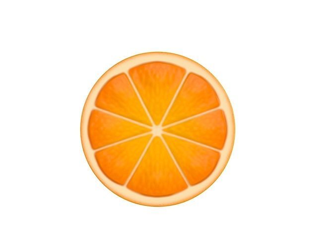 Orange Slice Low-poly 3D model 2