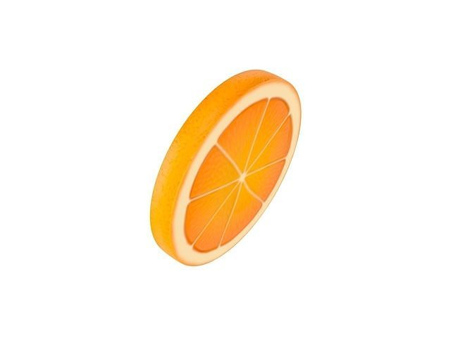 Orange Slice Low-poly 3D model 7