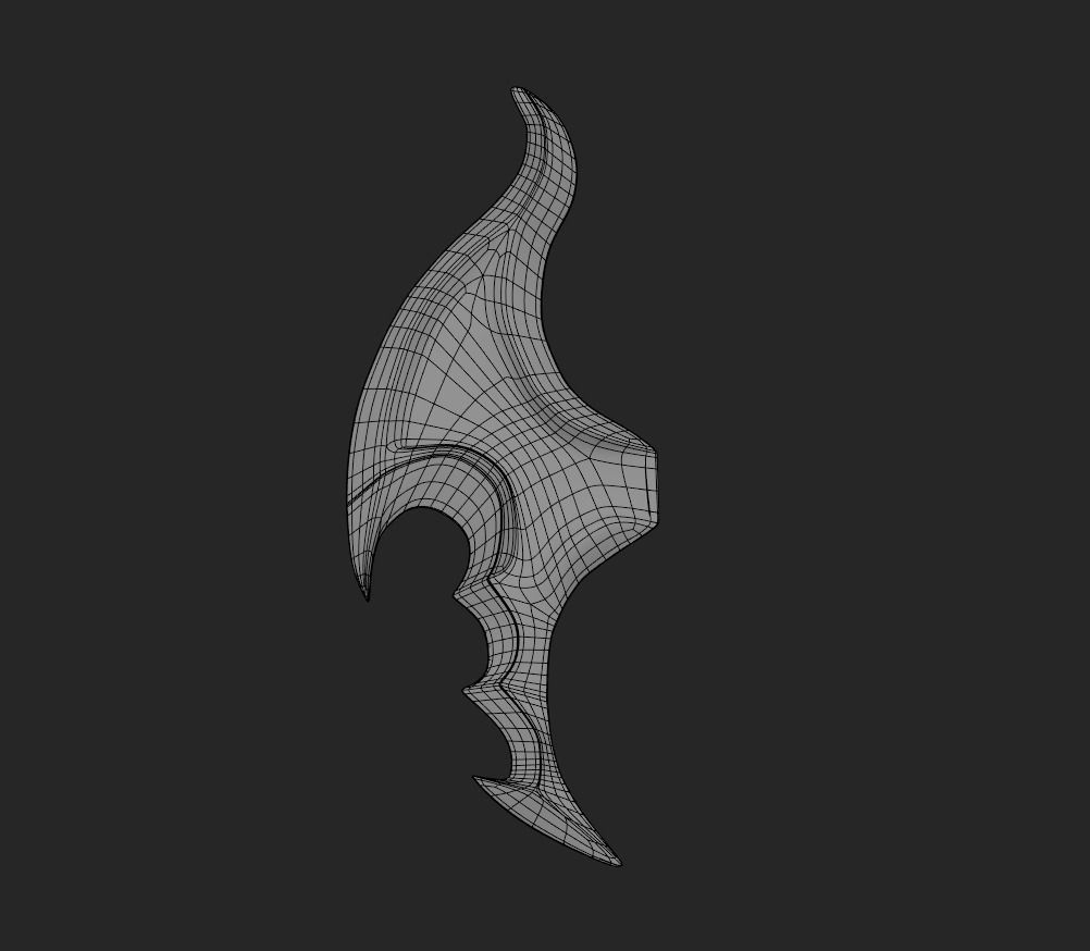 Skull Axe 3d model 3D model_5