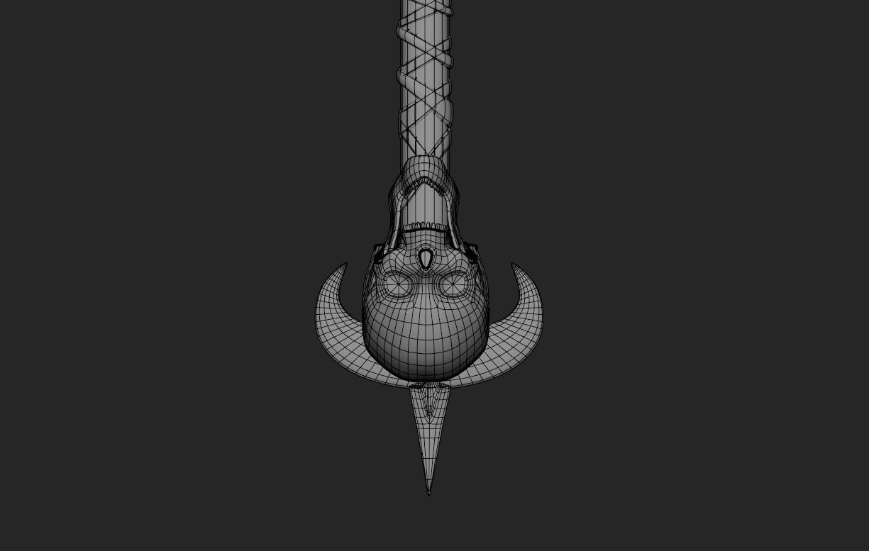 Skull Axe 3d model 3D model_4