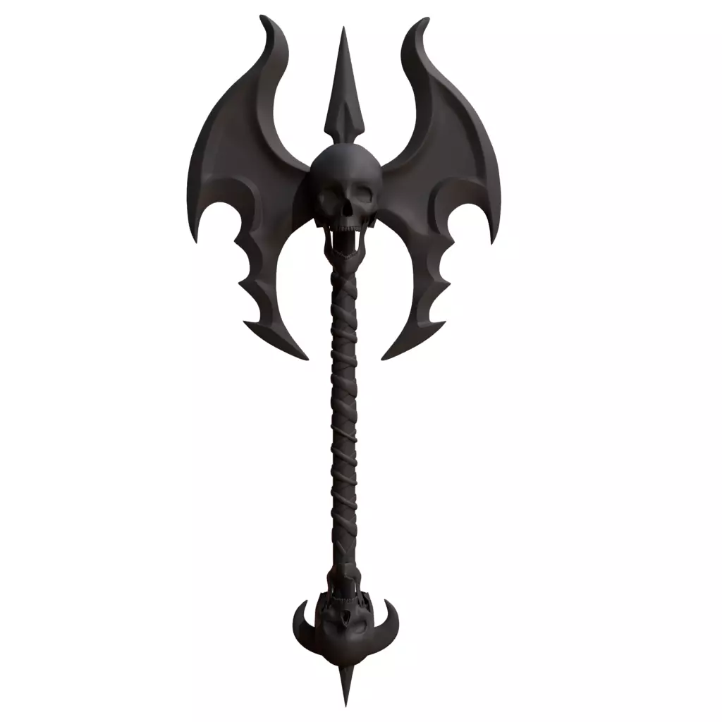 Skull Axe 3d model 3D model_0