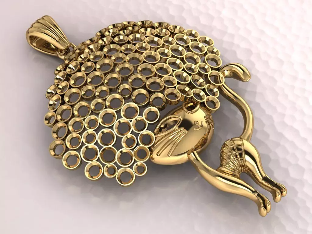cat pendant 3D print model
