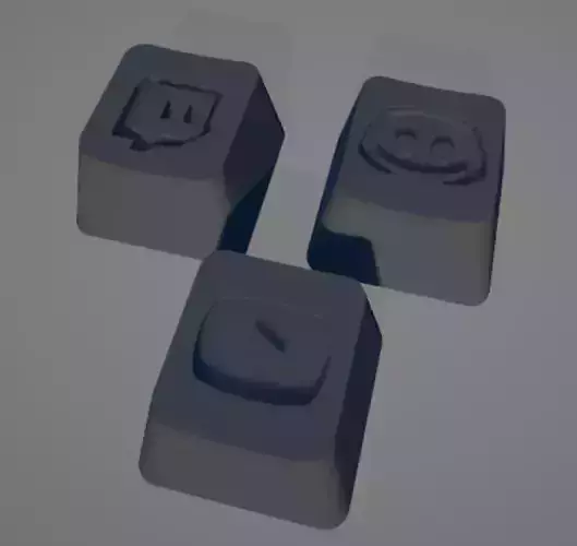 Keycap logo Discord Youtube and Twitch