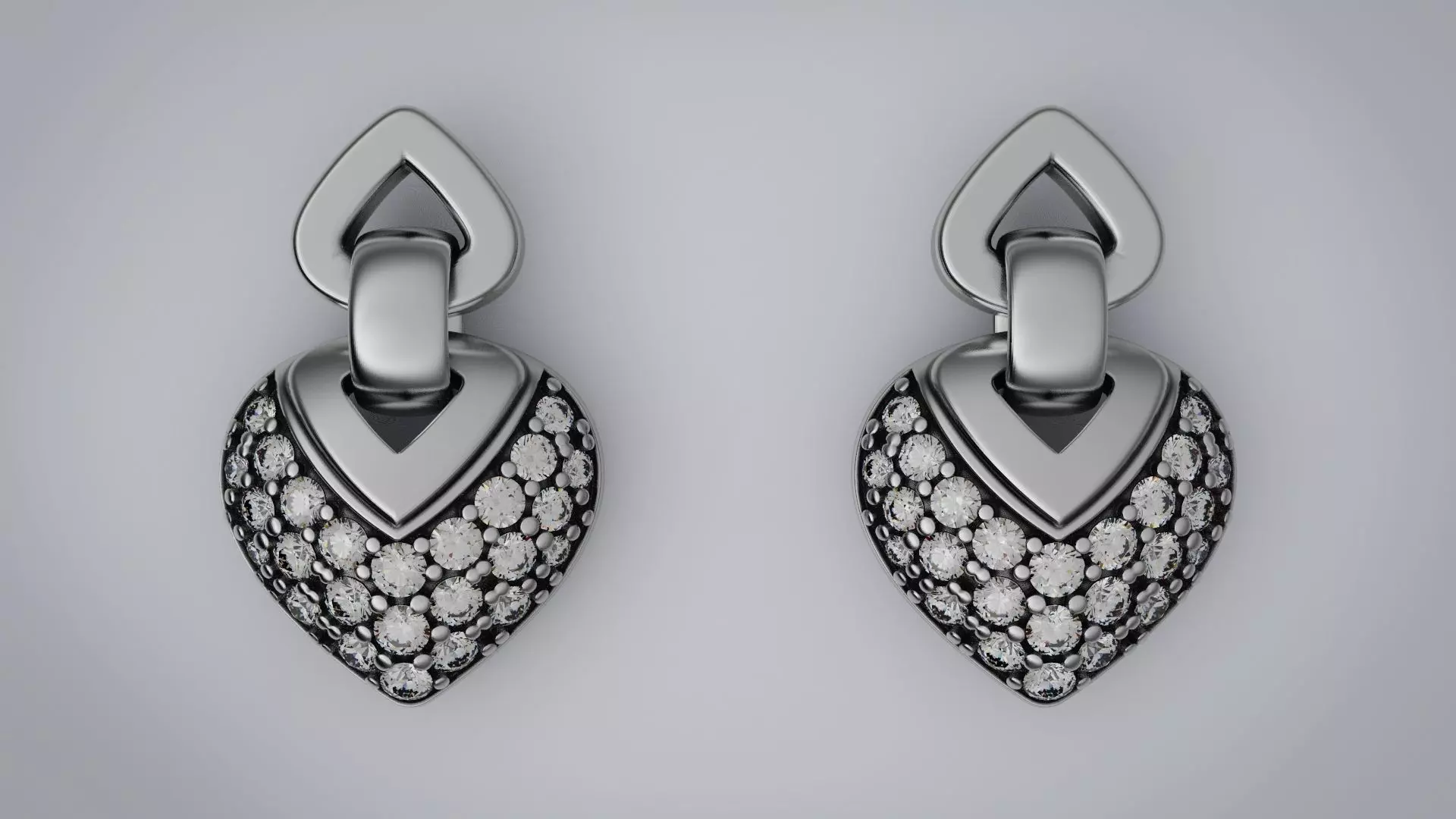 Heart studs 3D print model