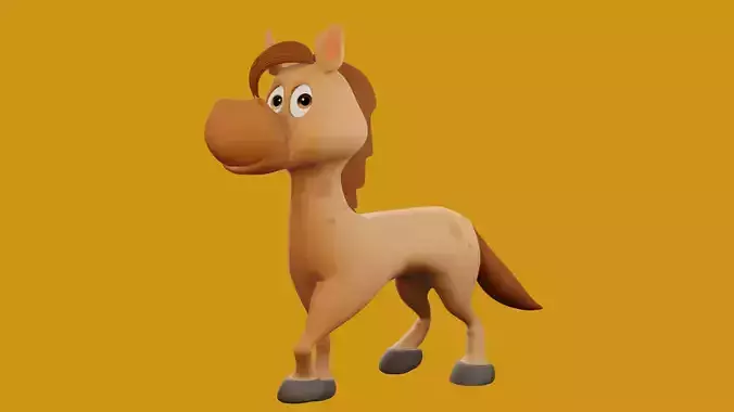 Cartoon Horse - FULLY RIGGED 3D model