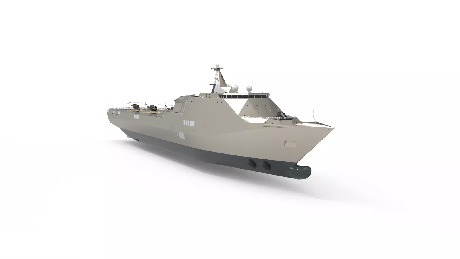 Landing platform dock LPD ship 3D model_0