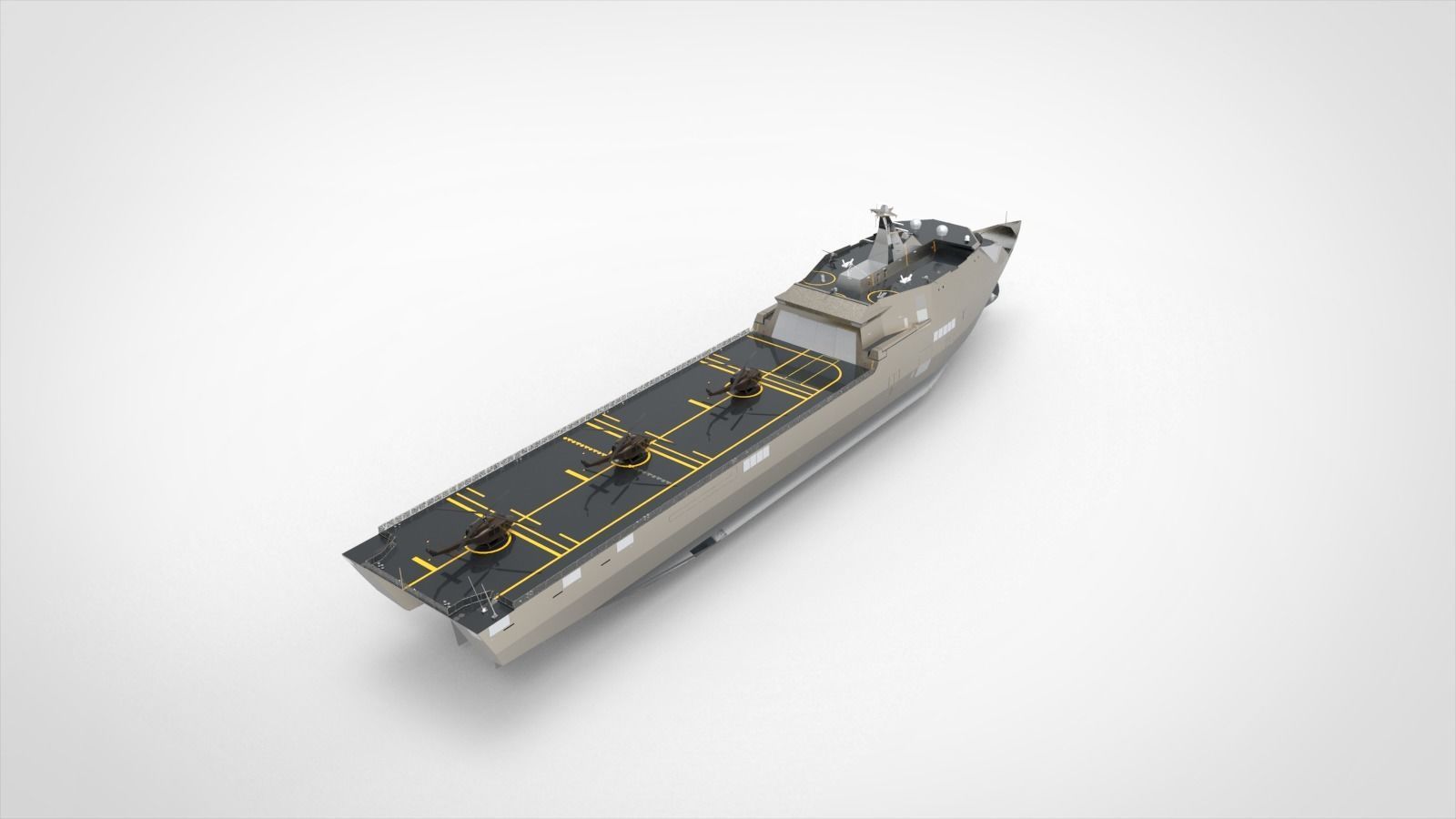 Landing platform dock LPD ship 3D model_7