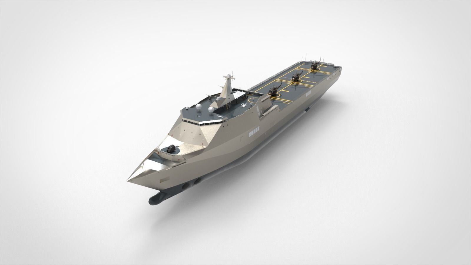 Landing platform dock LPD ship 3D model_1
