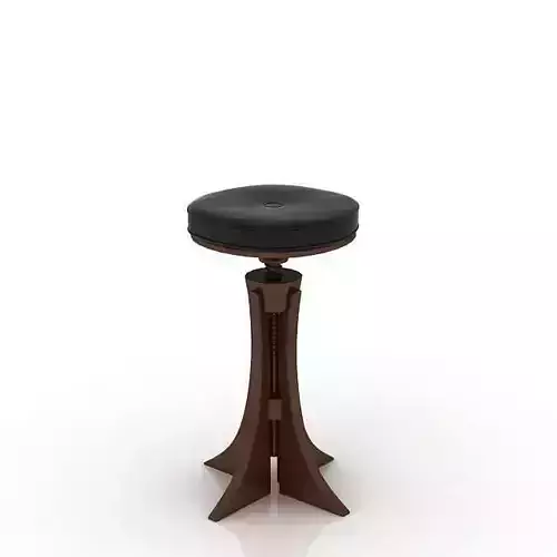 Black Vintage Stool 3D model
