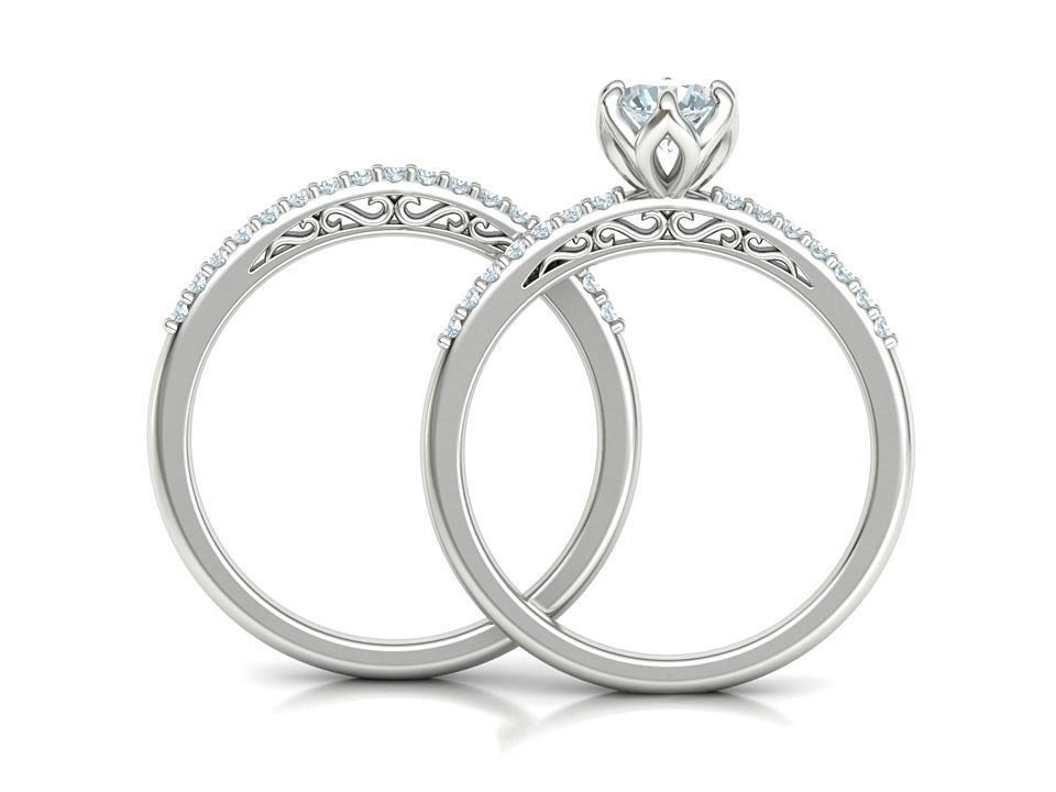 Bridal Set Collection Engagement Ring and Match Ring _1
