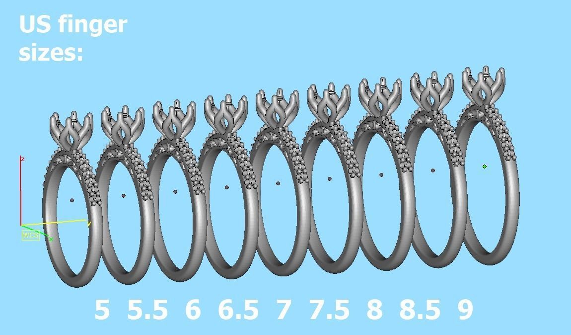 Bridal Set Collection Engagement Ring and Match Ring _52