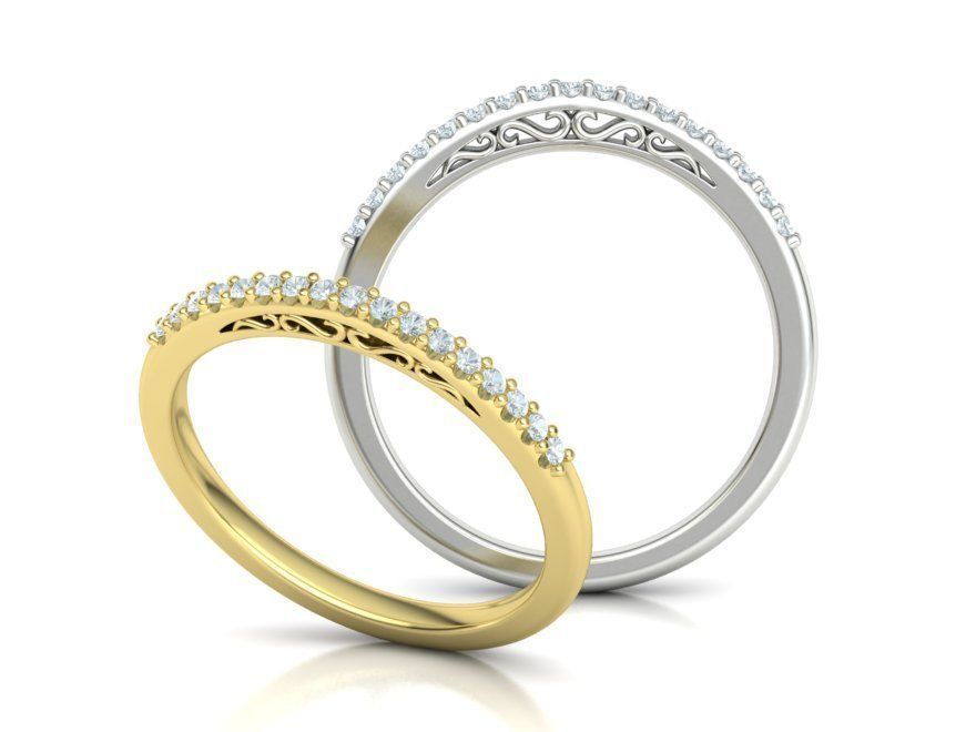 Bridal Set Collection Engagement Ring and Match Ring _21