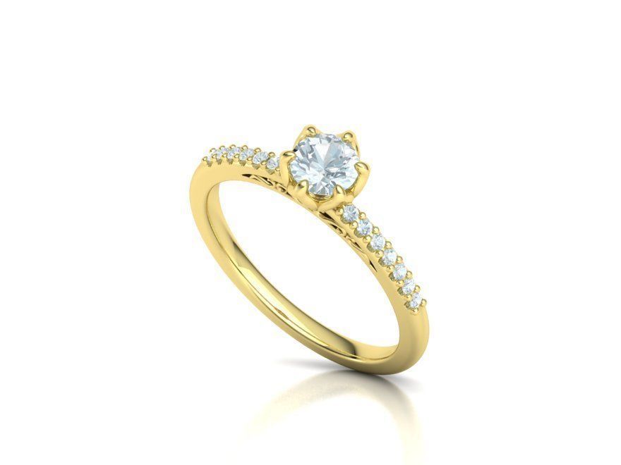 Bridal Set Collection Engagement Ring and Match Ring _43