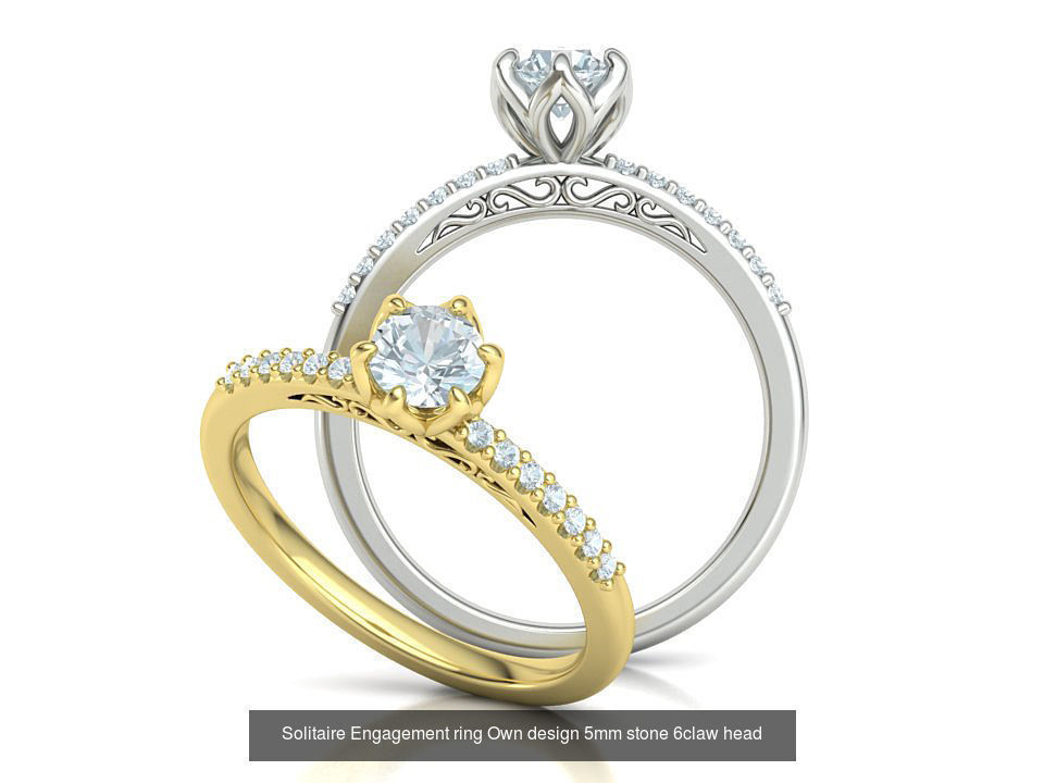 Bridal Set Collection Engagement Ring and Match Ring _4