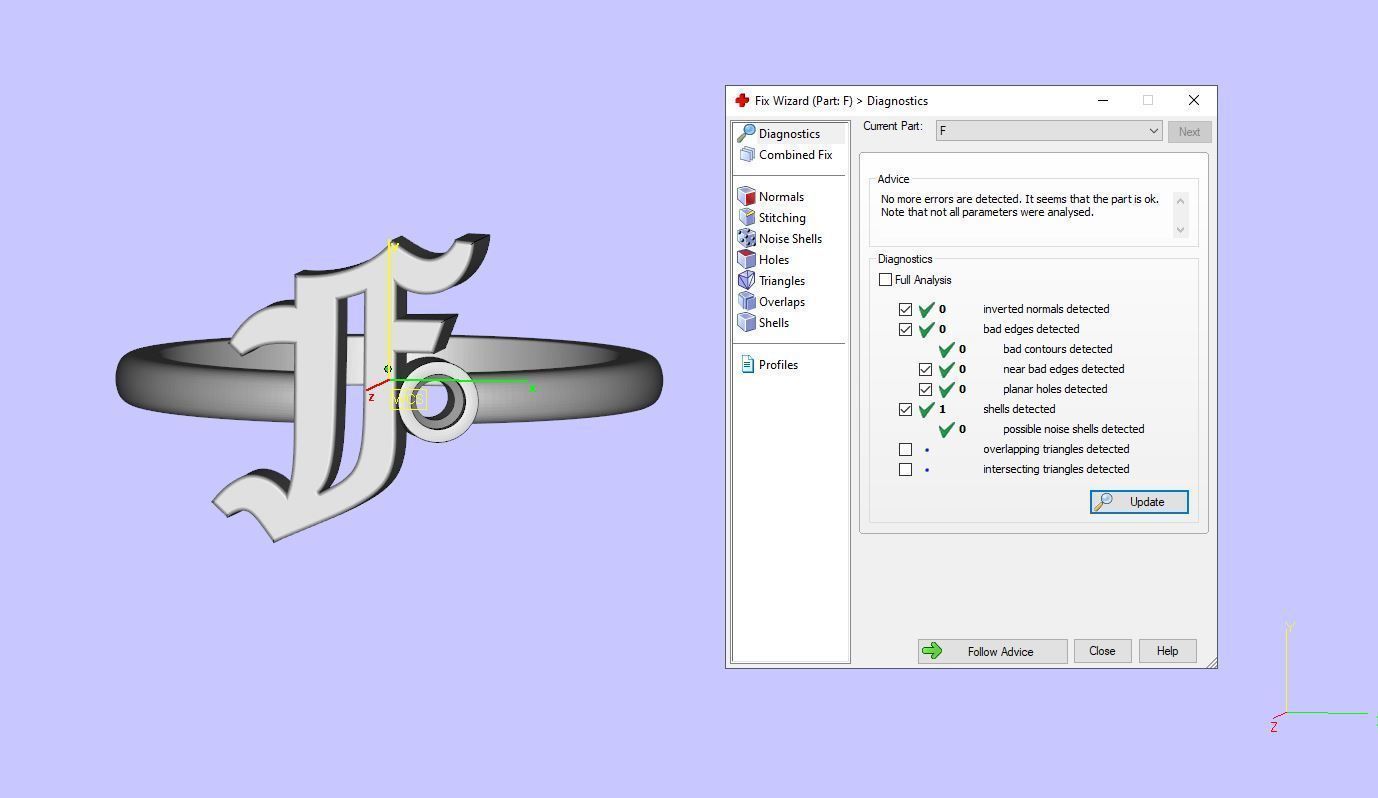 - Old English font ring F 3D print model_13