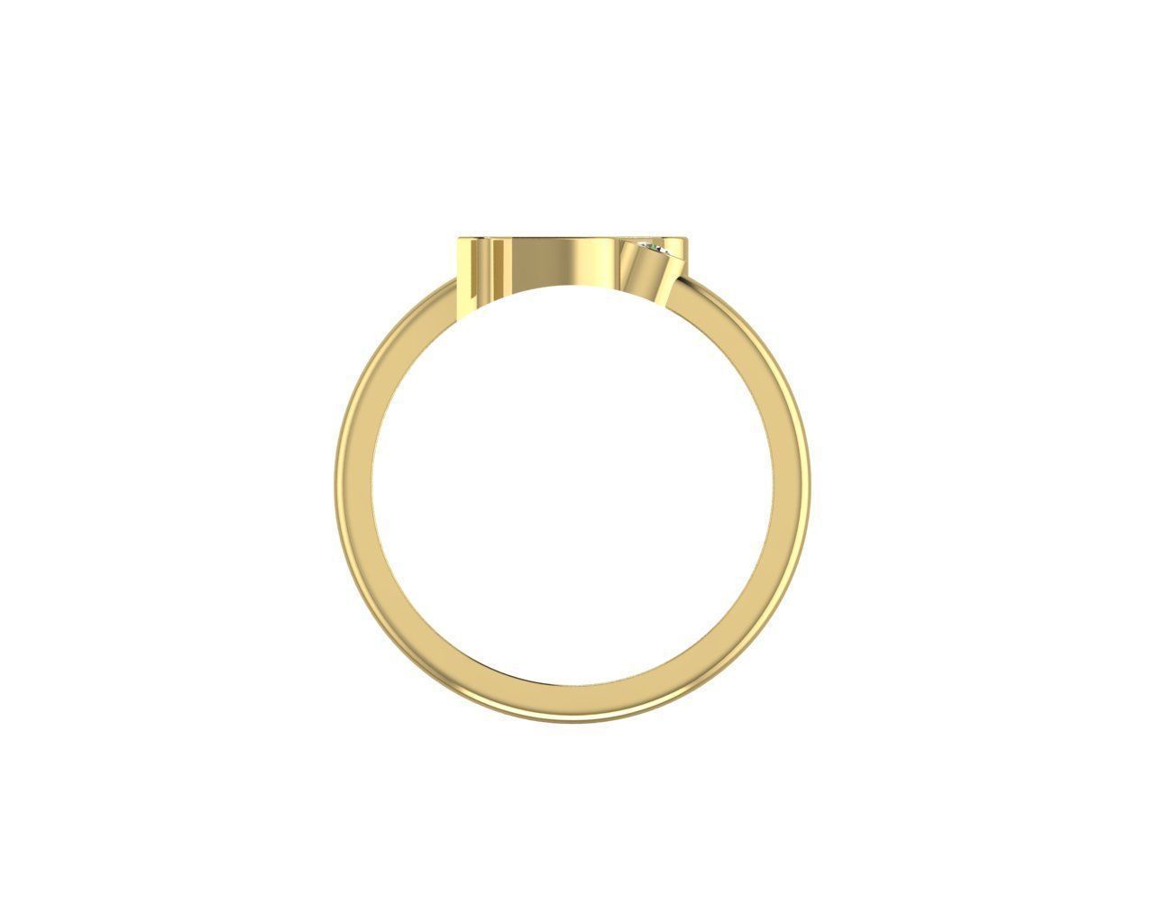 - Old English font ring F 3D print model_2