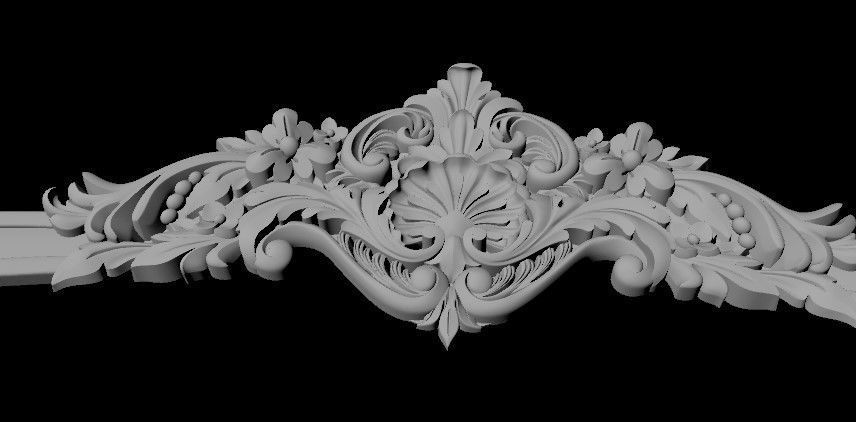mirror ornate frame 3D model_1